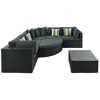 7-Piece Outdoor Patio Sectional Sofa Set with Coffee Table and Striped Pillows, Free Combination - 2 of 4