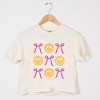 Simply Sage Market S.W.Smiley Bows and Smiley Coquette Chart Boxy Crop Top - 3 of 4