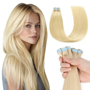 Jessie's Wig 16-26 Inch Tape In Hair Extensions 50g For Women Thin Hair Straight #613 Bleach Blonde 20 Pcs/Pack - 1 of 4