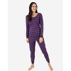Leveret Matching Family Pajamas – Purple & Dark Gray Stripes – 100% Cotton – Customizable for Personalization - 2 of 4