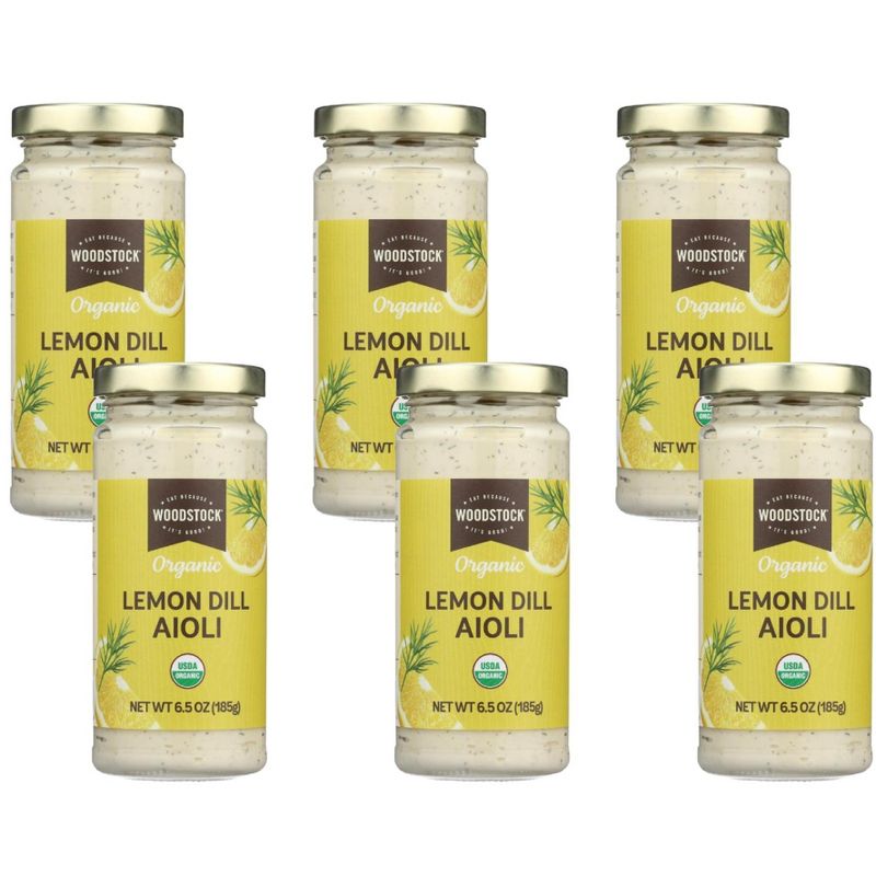 Woodstock Organic Lemon Dill Aioli - Case of 6/6.5 oz, 1 of 8