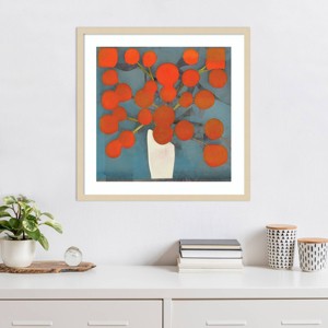 Amanti Art Abstract Orange Flowers by Elena Ray Framed Wall Art Print - 1 of 4