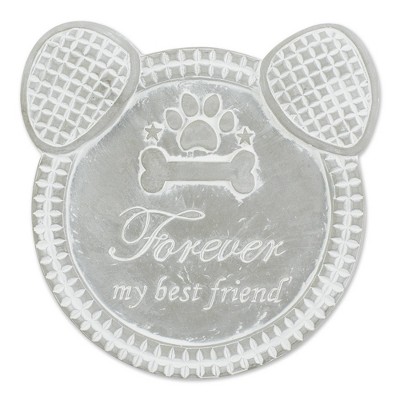 Cement "Forever My Best Friend" Dog Memorial Stepping Stone Gray - Zingz & Thingz