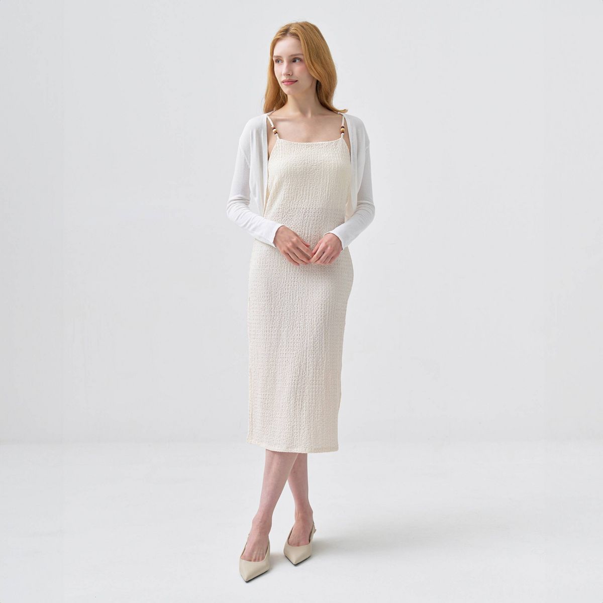 Women's Beaded Neck Midi Dress - A New Day™ - thumbnail 8