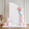 Set of 4 Wedding Arch Cover, Spandex Fitted 2-Sided Backdrop Covers for Arch Stand, Half Moon Shape Arch Backdrop Stands Cover Bridal Shower Decor - 2 of 4