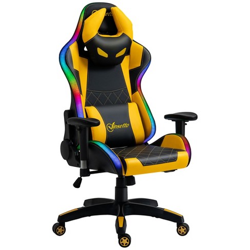NEO CHAIR Office Chair Computer Desk Chair Gaming - Ergonomic High Back  Cushion Lumbar Support with Wheels Comfortable Black Leather Racing Seat