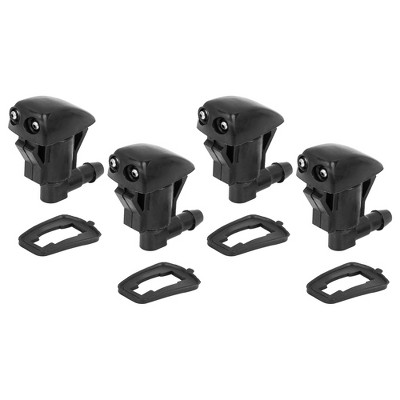 Unique Bargains Car Front Windshield Washer Nozzle for Toyota Camry Tacoma 85381-44010 Black 4 Pcs