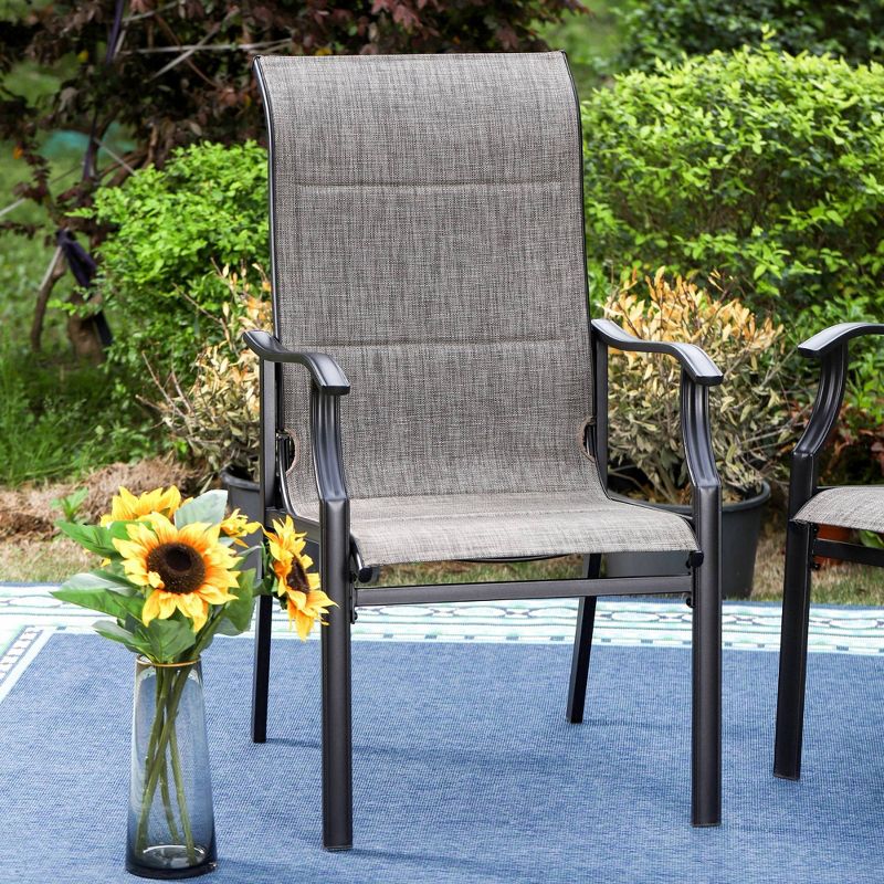 2pk Steel Patio Padded Sling Arm Chairs - Captiva Designs, 3 of 9