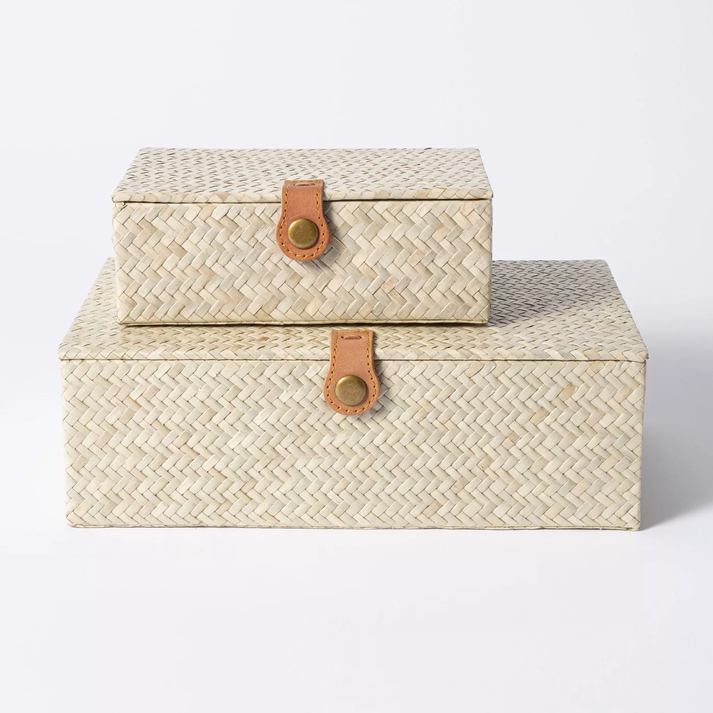 3.5" x 10" Pandan Zig-Zag Woven Box - Threshold™ designed with Studio McGee - image 5 of 17