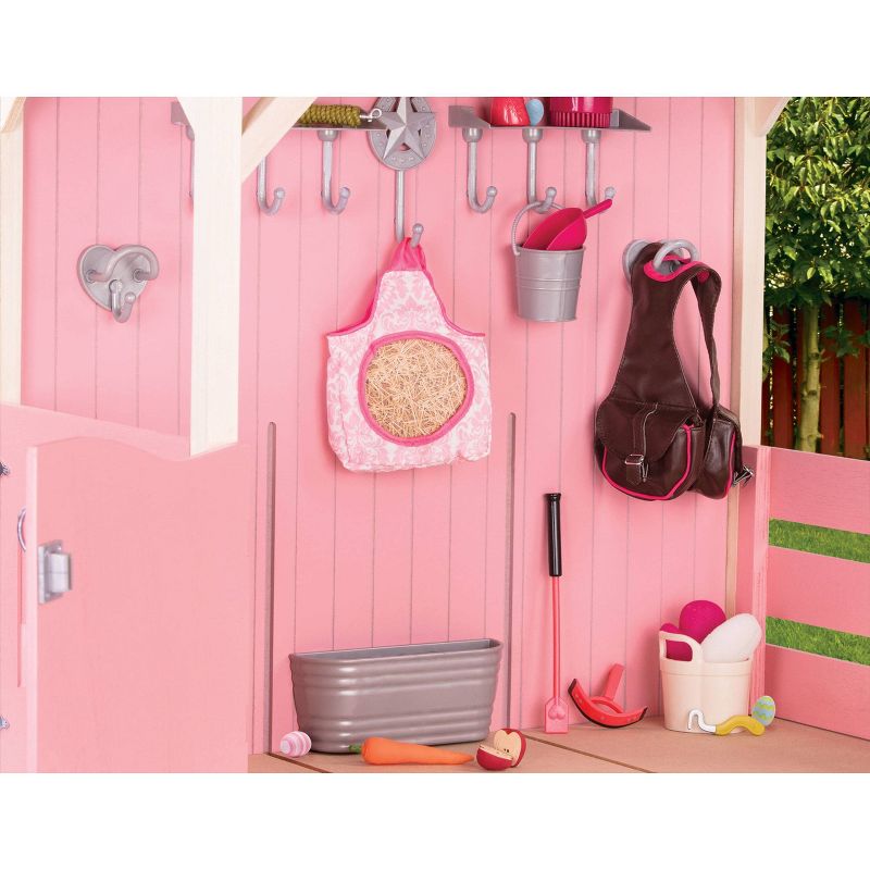 Our Generation Horse Barn Playset for 18&#34; Dolls - Saddle Up Stables - Pink, 6 of 10