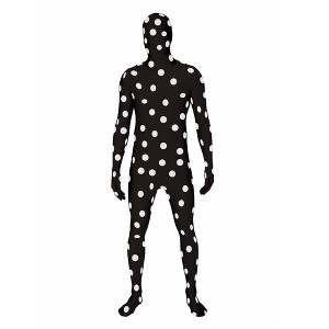 Black and White Spotted Adult Costume Morphsuit - 1 of 4