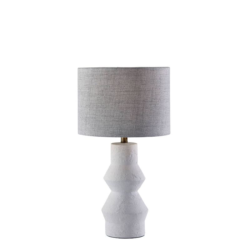 Noelle Table Lamp Textured Ceramic White - Adesso, 1 of 4