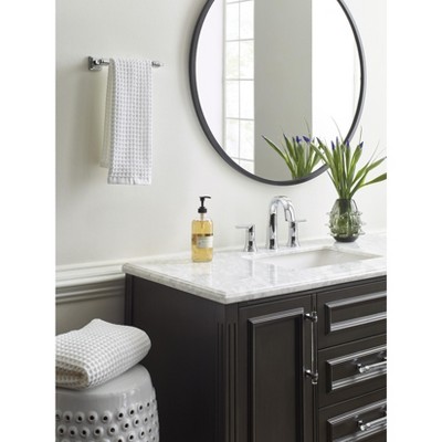 Clear and Polished Nickel Wall Mounted Towel Bar