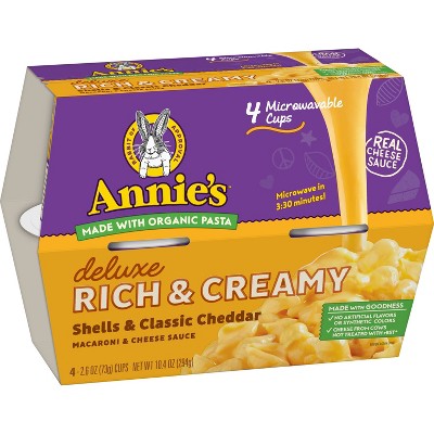 Annie's Classic Deluxe Microwavable Mac and Cheese Cups - 10.4oz/4ct