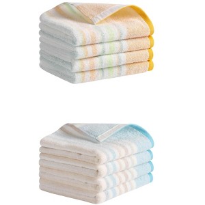 REGALWOVEN Striped Pattern Soft Absorbent Cotton Hand Towel Home Decor 13" x 27" - 1 of 4