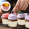 Unique Bargains Round-Grid Greaseproof Single-sided Aluminum Foil Cupcake Liners 100 Pcs - 4 of 4