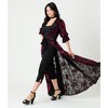 Unique Vintage Women's Velvet Burnout Duster - 3 of 4