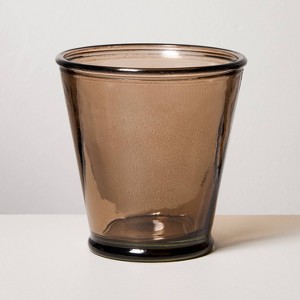 7oz Short Recycled Pint Glass Brown - Hearth & Hand™ with Magnolia - 1 of 3