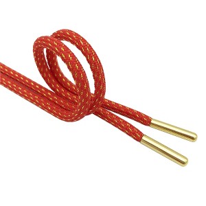 INSPIRE CHIC Round Metallic with Metal Tips for Athletic Shoes Boot Shoelaces 2 Pairs - 1 of 3