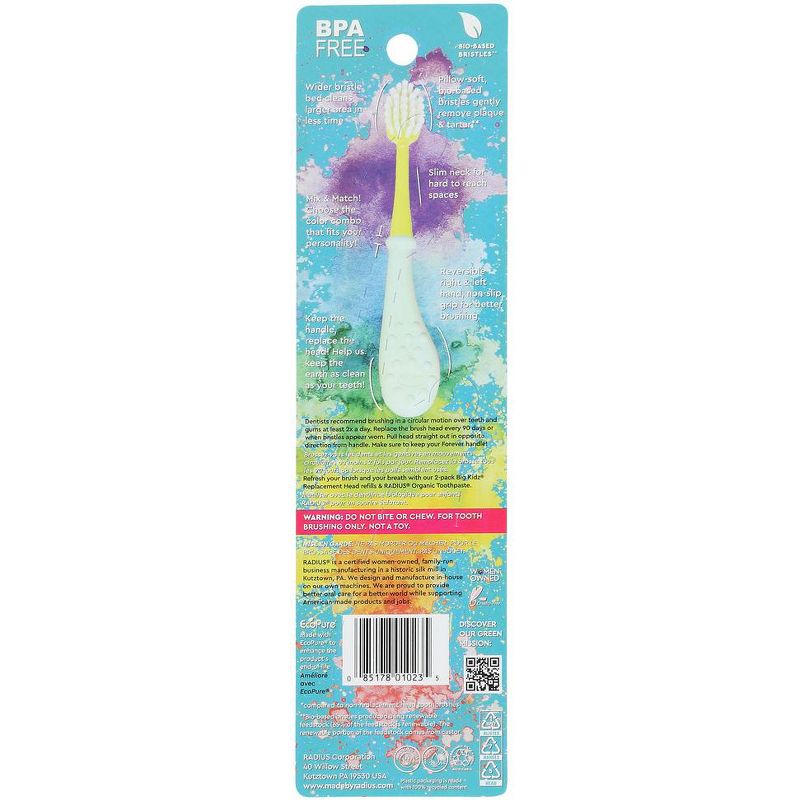 Radius Big Kidz Forever Brush Very Soft Reusable Handle Toothbrush - 6 ct, 3 of 5
