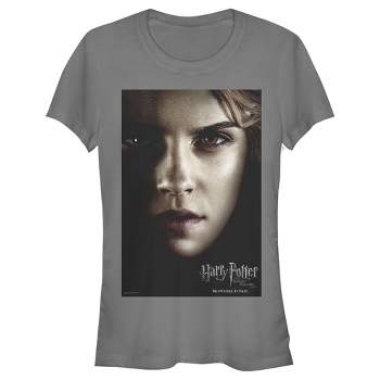 Juniors Womens Harry Potter Deathly Hallows Hermione Character Poster T-Shirt