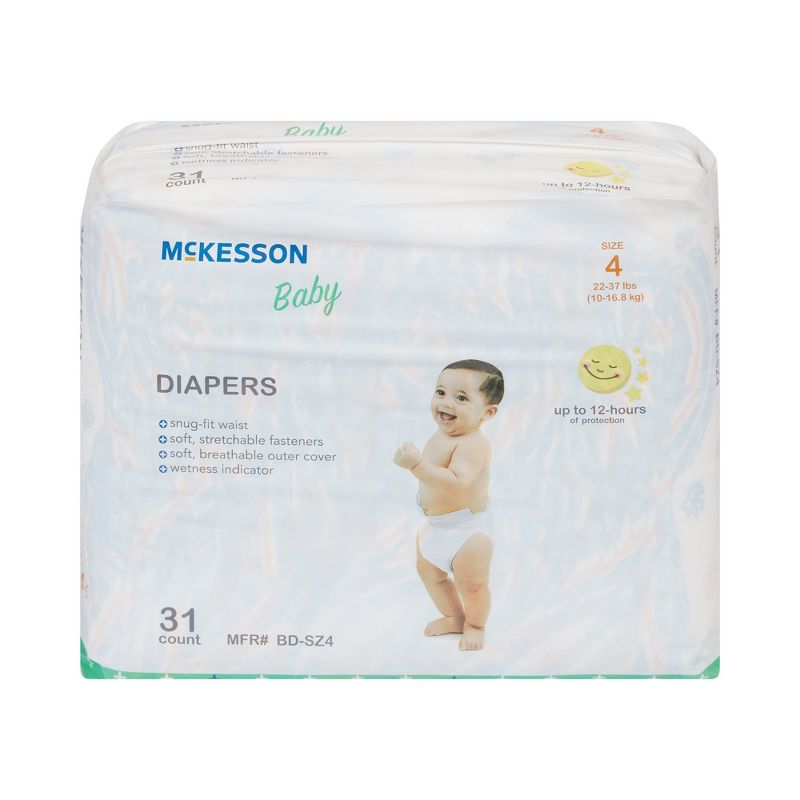 McKesson Baby Diapers, Disposable, Moderate Absorbency, Size 4, 3 of 6