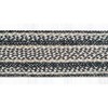 Earth Rugs Black & Tan Rectangle Stair Tread 27"x8.25" – Braided Cotton Rug - 2 of 3