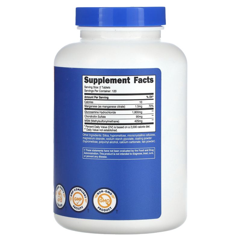 Nutricost Glucosamine with Chondroitin & MSM, 240 Tablets, 2 of 3