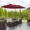 Sapphtopaz Patio Umbrella Outdoor Large Umbrella Double Sided Waterproof Pool Umbrella with Crank for Garden, Beach, Pool - 2 of 4
