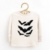 Halloween Bats Distressed - Toddler Long Sleeve Graphic Tee and Youth Long Sleeve Graphic T-Shirt - 2 of 3