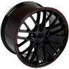 OE Wheels LLC CV08B-18085-5475-56BR Black Wheel Painted (18 x 8.5 inches /5 x 120 mm, 56 mm Offset) - 3 of 4