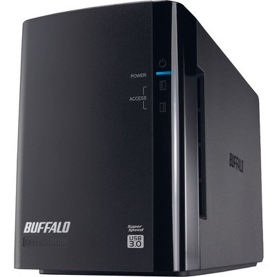 BUFFALO DriveStation Duo USB 3.0 2-Drive 8 TB Desktop DAS (HD-WH8TU3R1) - SATA - RAID JBOD/0/1 - 2 x 4 TB Drives Installed - Backup Software - Desktop