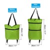 Unique Bargains Waterproof Foldable Portable Shopping Bag with Wheels 13-18 Inch - 2 of 4