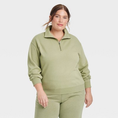 Women's Leisure Studio Quarter Zip Pullover Sweatshirt - Universal Thread™