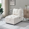 GlasFlength Accent Chairs Modern with Comfortable Seating for Living Room or Lounge Area White,74.4”*28.4”*32.3" - 4 of 4