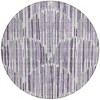 Purple Ivory And Lavender Abstract Washable Indoor Outdoor Area Rug - 4 of 4