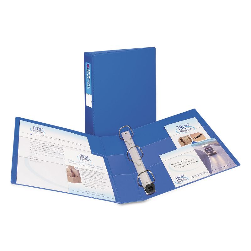 Avery Heavy-Duty Binder with One Touch EZD Rings 11 x 8 1/2 1 1/2" Capacity Blue 79885, 1 of 8