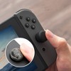INSTEN 2-piece Set Controller Analog Thumbstick Thumb Grip Stick Caps Compatible With Nintendo Switch Joy Con / Switch Lite Console, Black Silicone S2 - 3 of 4