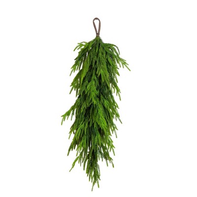 Nearly Natural 3' Artificial Real Touch Norfolk Island Pine Teardrop with Natural Look