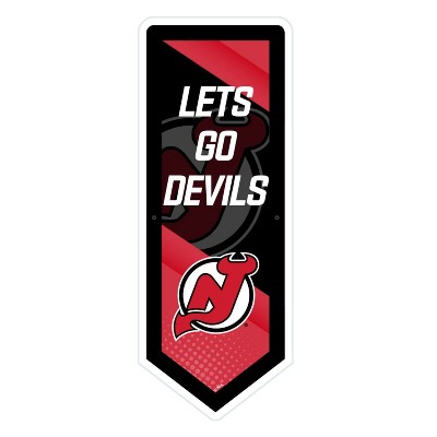 Evergreen Ultra-Thin Glazelight LED Wall Decor, Pennant, New Jersey Devils- 9 x 23 Inches Made In USA