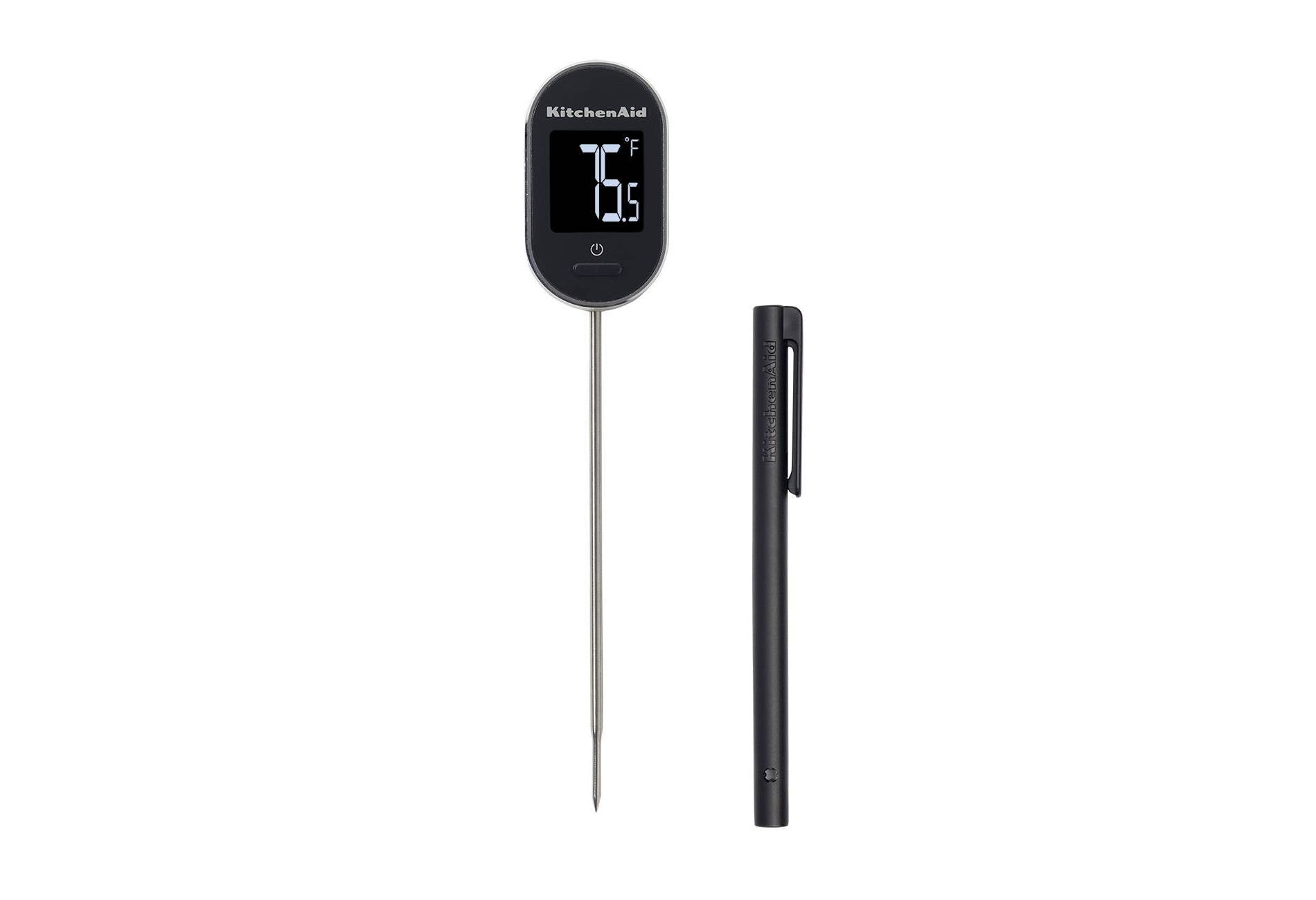 KitchenAid Pivoting Display Digital Instant-Read Kitchen Thermometer: Meat & Food Thermometer, Black, -4 to 482°F Range