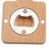 Unique Bargains Bottle Opener Magnetic Scratching Cat Bottle Opener Beech Wood Square Handle Magnet Wood Light Brown 2.36"x3.15"x0.39" 1 Pcs - 4 of 4