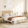 Jojoka Rattan Bed Frame with Headboard, Modern Style Cane Boho Bed Frame with Heavy Duty Sturdy Steel Slat Support, No Box Spring Needed - 4 of 4