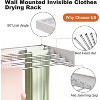 Wall Mounted Clothes Rack, Indoor Outdoor Folding Drying Rack, Retractable Towel Rack, for Laundry, Bathroom, Balcony - 4 of 4