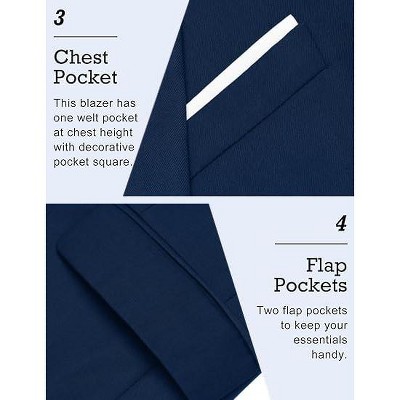 COOFANDY Men's Slim Fit Casual Blazers Lightweight Sport Coats One Button Suit Jackets Blue L — фото 4