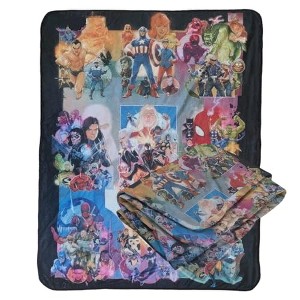 Marvel 80th Anniversary Softest Comfy Throw Blanket For Adults & Kids, Measures 60 X 45 Inches - 1 of 4