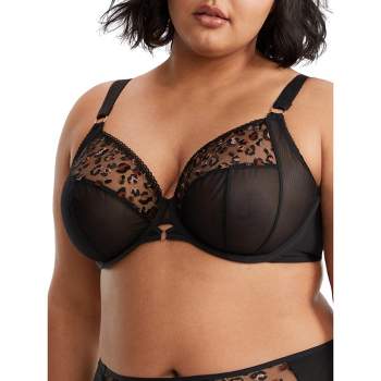 Curvy Couture Women's Sheer Mesh Full Coverage Unlined Underwire Bra Retro  Roses 42g : Target