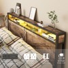 Platform Bed Frame with Headboard, Led Light & Charging Station - 4 of 4