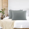 PiccoCasa Luxury Viscose from Bamboo Pillowcases with Zipper Closure 2 Pcs - 2 of 4