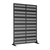 PexFix 72 x 47 Inch Louvered Design Metal Privacy Screen Freestanding Outdoor Divider Panel for Patio Deck Balcony Heavy Duty Base Weatherproof Black - 4 of 4